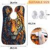Beard Bib Apron for Men, Beard Trimming Hair Catcher Bib for Shaving, Non-Stick Beard Cape Grooming Cloth with 2 Suction Cups, Gifts for Dad Husband Boyfriend, Cool Tiger Skin Print view 2