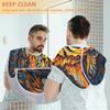 Beard Bib Apron for Men, Beard Trimming Hair Catcher Bib for Shaving, Non-Stick Beard Cape Grooming Cloth with 2 Suction Cups, Gifts for Dad Husband Boyfriend, Cool Tiger Skin Print view 4