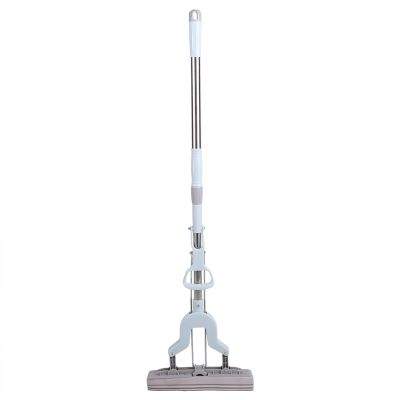 HUAOSN Stainless Steel Sponge Mop with Telescopic Handle for Home Floors