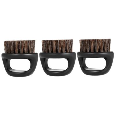 MAGICLULU 3pcs Handle Beard Brush Portable Boar Bristles for Men Shaving Beard Care Tool