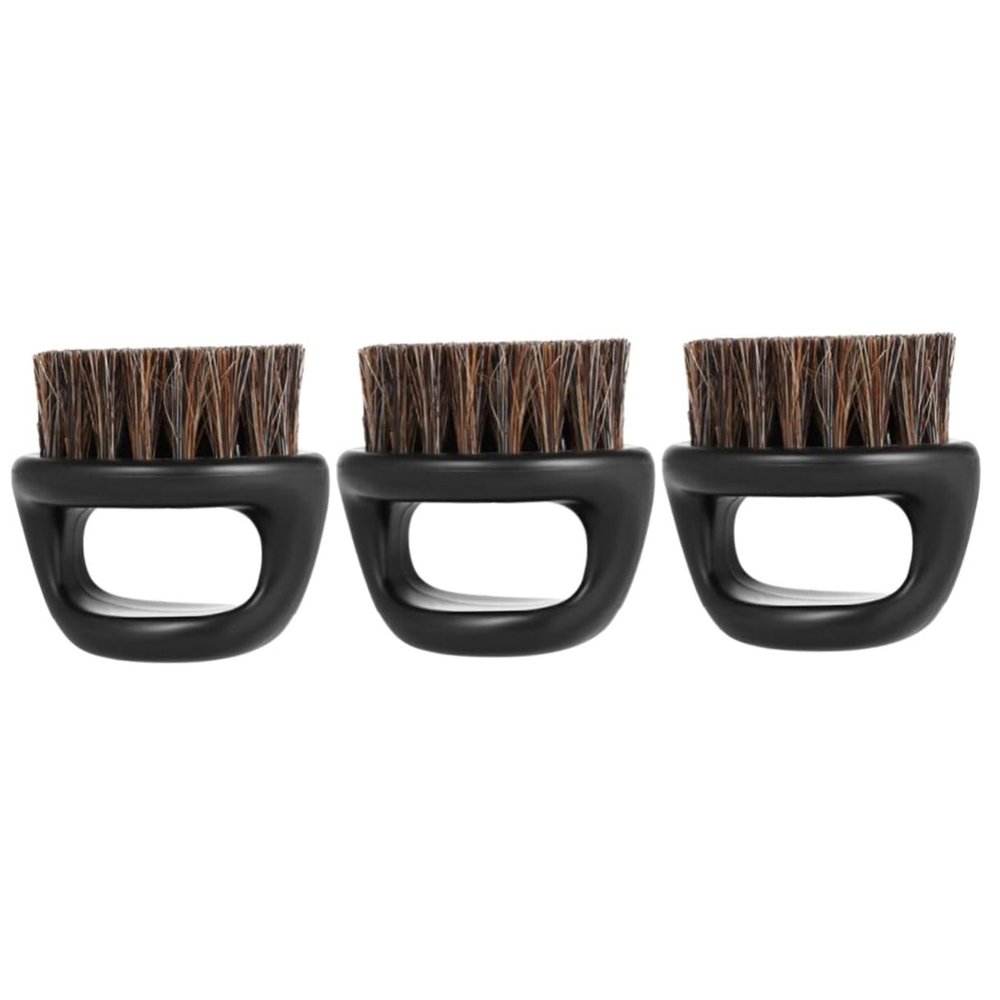 MAGICLULU 3pcs Handle Beard Brush Portable Boar Bristles for Men Shaving Beard Care Tool