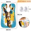 Beard Bib Apron for Men, Beard Trimming Hair Catcher Bib for Shaving, Non-Stick Beard Cape Grooming Cloth with 2 Suction Cups, Gifts for Dad Husband Boyfriend, Cool Giraffe With Glasses view 2