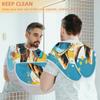 Beard Bib Apron for Men, Beard Trimming Hair Catcher Bib for Shaving, Non-Stick Beard Cape Grooming Cloth with 2 Suction Cups, Gifts for Dad Husband Boyfriend, Cool Giraffe With Glasses view 4
