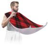 Beard Bib Apron for Men, Beard Trimming Hair Catcher Bib for Shaving, Non-Stick Beard Cape Grooming Cloth with 2 Suction Cups, Gifts for Dad Husband Boyfriend, Red Plaid Grid Pattern view 3