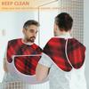 Beard Bib Apron for Men, Beard Trimming Hair Catcher Bib for Shaving, Non-Stick Beard Cape Grooming Cloth with 2 Suction Cups, Gifts for Dad Husband Boyfriend, Red Plaid Grid Pattern view 4
