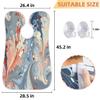 Beard Bib Apron for Men, Beard Trimming Hair Catcher Bib for Shaving, Non-Stick Beard Cape Grooming Cloth with 2 Suction Cups, Gifts for Dad Husband Boyfriend, Red Grey Marble Texture view 2