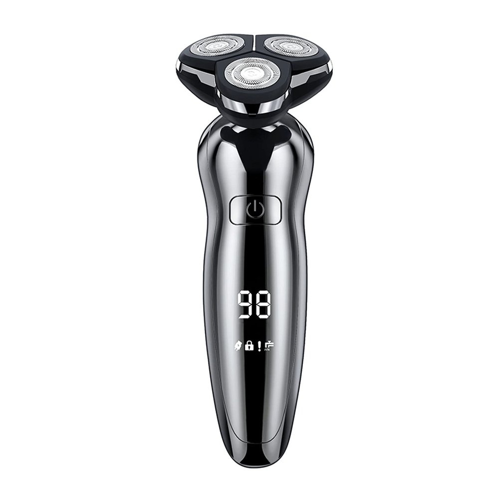 GeRRiT Mens Electric Shaver Razor Beard Trimmer Rotary Shaver Cordless Sideburn Trimmer Nose Trimmer Wet Dry Shaver Waterproof USB Rechargeable 3 in 1