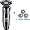 GeRRiT Mens Electric Shaver Razor Beard Trimmer Rotary Shaver Cordless Sideburn Trimmer Nose Trimmer Wet Dry Shaver Waterproof USB Rechargeable 3 in 1 view 2