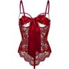 QIUXWJSX Women's Sexy Lingerie Naughty Hot Naughty Black Lace Bodysuit Red Nightie Naughty Sexy Feminine Babydoll Sleepwear Bra Pajamas Tanga Thong bodysuit/C/XXL view 3