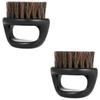 MAGICLULU 2pcs Portable Handle Beard Brush for Men Boar Bristles for Shaving and Beard Grooming The Go view 1