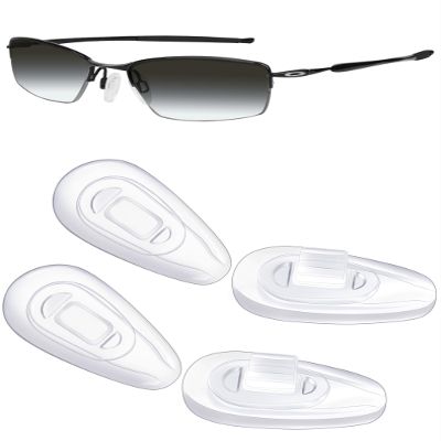 Mryok 2 Pairs Replacement Nosepieces Nosepads for Oakley Transistor Glasses - Clear