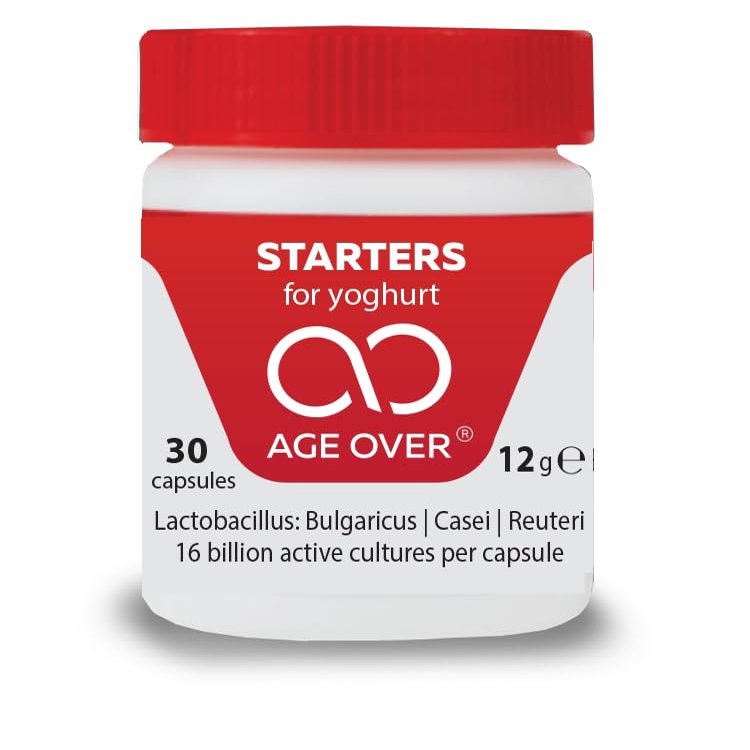 Triple Pack Yogurt Starter Kit: Bulgaricus, Casei, Reuteri - 30 Premium Probiotic Capsules for Homemade Yogurt