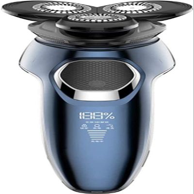 GeRRiT Electric Razor, Electric Shavers for Men, Dry Wet Waterproof Mens Rotary Facial Shaver, Face Shaver Cordless Travel USB Rechargeable with Beard Trimmer LED Display for Shaving Husband Dad