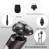 GeRRiT Electric Shavers for Men Bald Head Shaver LED Mens Electric Shaving Razors Rechargeable Cordless Wet Dry Rotary Shaver Grooming Kit with Clippers Nose Hair Trimmer Facial Cleansing Brush view 3