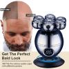 GeRRiT Electric Shavers for Bald Men, 7D Electric Shaver for Men Independently 7 Cutter Floating Head Waterproof Electric Razor Multifunction Trimmer with LCD Display view 3