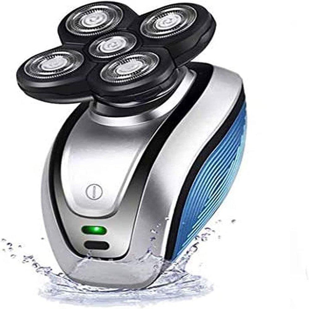 GeRRiT Electric Shaver for Men, 5 in 1 Head Shavers for Bald Men Electric Rotary Razor Beard Trimmer Grooming Kit Waterproof, Faster-Charging USB Rechargeable