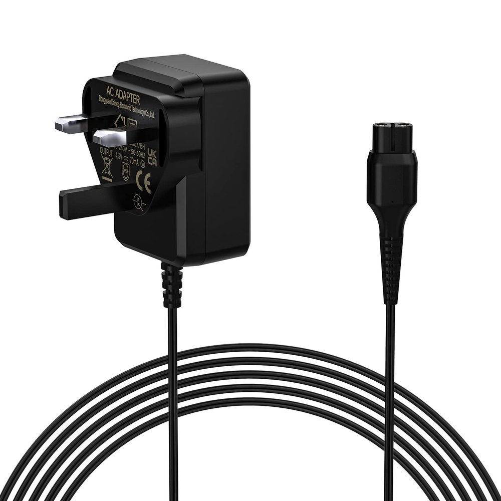 BIUBOTY 4.3V Charger Compatible with Philips Shaver A00390 Charger for QP2520/QP2620/MG5730/MG3720/BT3206/BT3208 Trimmer Shaving Charger Adapter Power Cable UK Plug