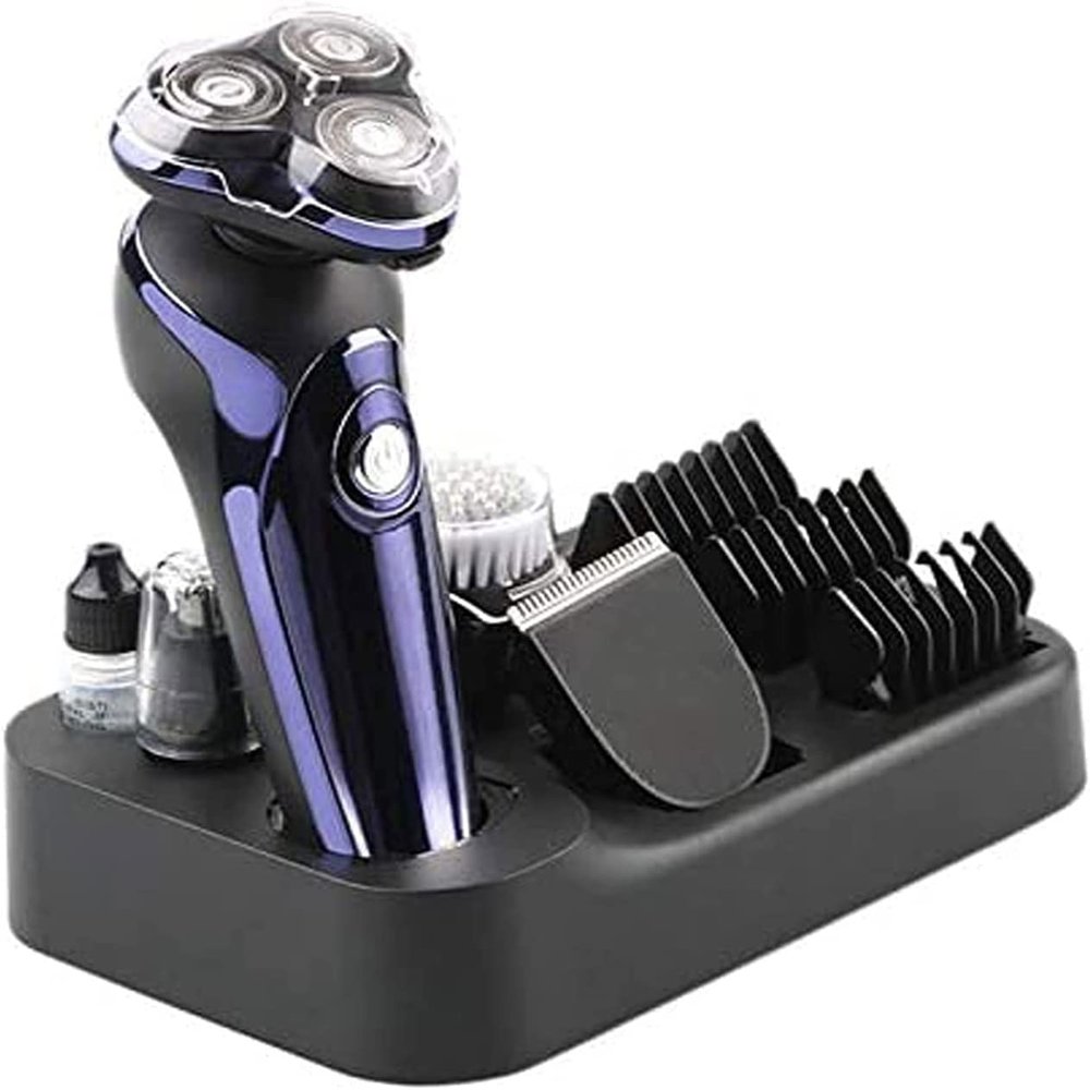 GeRRiT Electric Shaver for Men 4D Rechargeable Rotary Razors Beard Trimmer Face Shavers Waterproof Wet & Dry Cordless with Pop-up Trimmer
