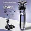 GeRRiT Electric Shaver for Men 4D Rechargeable Rotary Razors Beard Trimmer Face Shavers Waterproof Wet & Dry Cordless with Pop-up Trimmer view 3