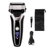 GeRRiT Men's Shaver, USB Rechargeable Electric Shaver Stainless Steel Shaving Machine for Men 3D Triple Floating Blade Razor Shaver Barber Electric (Color : Silver with Box) view 1