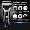GeRRiT Men's Shaver, USB Rechargeable Electric Shaver Stainless Steel Shaving Machine for Men 3D Triple Floating Blade Razor Shaver Barber Electric (Color : Silver with Box) view 2