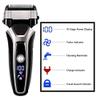 GeRRiT Men's Shaver, USB Rechargeable Electric Shaver Stainless Steel Shaving Machine for Men 3D Triple Floating Blade Razor Shaver Barber Electric (Color : Silver with Box) view 4