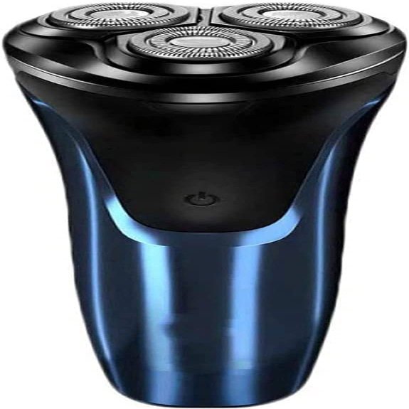 GeRRiT Rechargeable Waterproof IPX7 Electric Shaver Wet & Dry Rotary Shavers for Men Electric Shaving Razors with Pop-up Trimmer, Blue