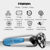 GeRRiT Electric Razor, Electric Shavers for Men, Dry Wet Waterproof Mens Rotary Facial Shaver, Face Shaver Cordless Travel USB Rechargeable with Beard Trimmer LED Display for Shaving Husband Dad view 3