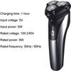 GeRRiT Electric Shaver Razor for Men Rechargeable 100% Waterproof Rotary for Shaving Sideburns Trimmer view 2