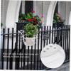 Cabilock 1pc Wrought Iron Railing Plant Rack Hanging Flowerpot Basket for Balcony Garden and Indoor Use Art Design for Home Decor and Stylish Display view 3