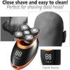GeRRiT Electric Shavers for Men, 5 in 1 IPX7 Waterproof Electric Shaver Razor for Men Beard Hair Trimmer Rechargeable Bald Head Shaving Machine LCD Display Grooming Kit view 3