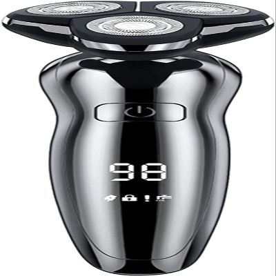 GeRRiT Electric Razor for Men, Dry Wet Waterproof Rotary Facial Shaver, Portable Face Shaver Cordless Travel USB Rechargeable with Nose Hair Trimmer,Facial Cleansing Brush, Precision Trimmers for Husb