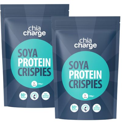 80% Protein SOYA Crispies - High Protein for Adults and Kids - Healthy, Gluten Free Vegan Snack - Low Fat Food, No Sugar Crispies (1 kg (Pack of 1), Unflavoured)