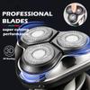 GeRRiT Electric Shavers for Men, Wet Dry Waterproof Electric Shaver for Men Wet Dry Beard Electric Razor Facial Shaving Machine Rechargeable LCD (Color : Green) view 2