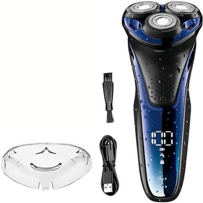 GeRRiT Electric Shavers for Bald Men, 3D Floating Head Rotary Electric Shaver for Men Waterproof Beard Electric Razor Face Shaving Machine Rechargeable
