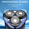 GeRRiT Electric Shavers for Bald Men, 3D Floating Head Rotary Electric Shaver for Men Waterproof Beard Electric Razor Face Shaving Machine Rechargeable view 2