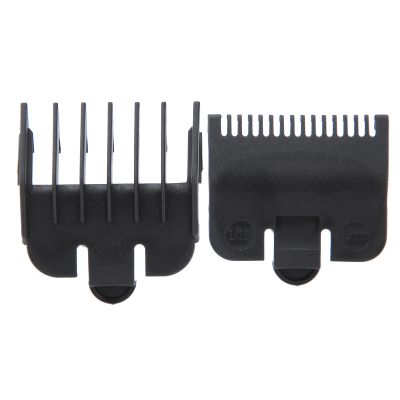 2PCS Professional Hair Clipper Guide Combs Replacement Hair Guards Combs Hair Trimmer Supply (Black)