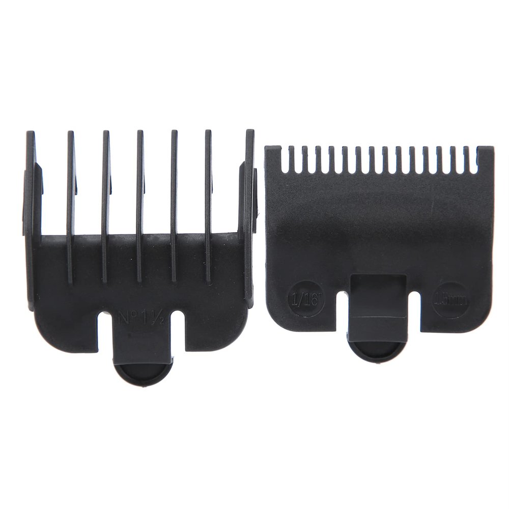 2PCS Professional Hair Clipper Guide Combs Replacement Hair Guards Combs Hair Trimmer Supply (Black)