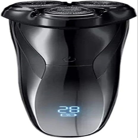 GeRRiT Electric Razor, 3D Rechargeable Waterproof Electric Shaver, Wet & Dry Rotary Shavers for Men Electric Shaving Razors with Pop-up Trimmer, LED Display 150 Mins Battery Life for Shaving