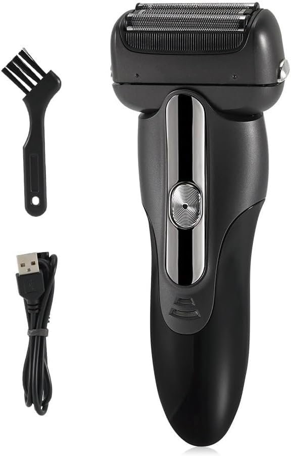 GeRRiT Electric Shavers for Bald Men, Reciprocating Electric Shaver 3 Blade Shaving System USB Rechargeable Shaving Machine for Men (Color : Gray)