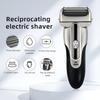 GeRRiT Electric Shavers for Bald Men, Reciprocating Electric Shaver 3 Blade Shaving System USB Rechargeable Shaving Machine for Men (Color : Gray) view 2