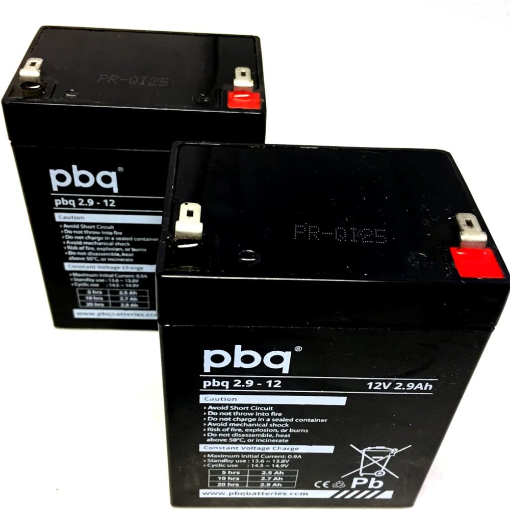 FreshCart Basics 2 x PBQ BATTERIES for mobility Hoists - TWO x Replacement ReChargeable Batteries
