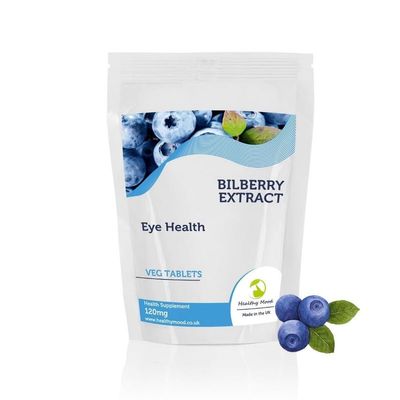Bilberry Extract Eye Health Antioxidant 2000mg Extract Veg Tablets Anthocyanidins Black Berries
