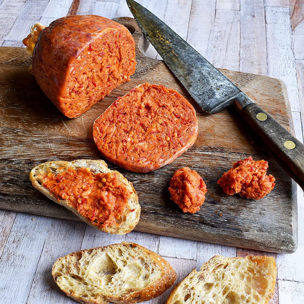 The Real Cure - Dorset Nduja, The Ultimate Smokey, Spicy, Spreadable Salami - 2 x 200g Pack