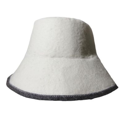 Colcolo Sauna Hat Hat for Sauna Cloth Head Protect Accs Indoor Sauna Accessories Wool Sauna Hat for Shower Bath House Steam Room, White