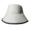 Colcolo Sauna Hat Hat for Sauna Cloth Head Protect Accs Indoor Sauna Accessories Wool Sauna Hat for Shower Bath House Steam Room, White view 1