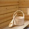 Sharplace Sauna Bucket Wooden Ladle Barrel Tub Foot Spoon Portable SPA Steaming Bathroom Tool,Bathing Pail Spoon for Sauna Hotel Women view 4