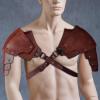 F Fityle Medieval Shoulder Pauldron Knight Shoulder Body Chest Harness Belt for Role Play Prom Party Fancy Dress Cosplay Samurai view 4