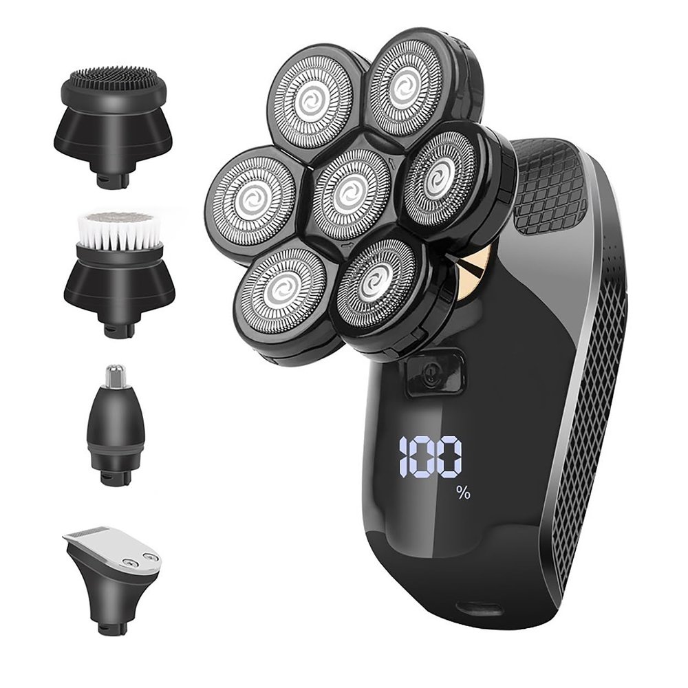 Electric Razor for Men, 5 in 1 Shaver for Men Electric Shaver Powerful Bald Head Shaver Beard Shaving Machine for Men Razor
