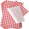 L LIKED 100 PCS 12x7.5 Inchs Red and White Greaseproof Paper Sheets view 1